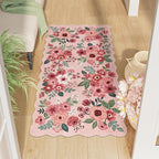 DUKINO 2x4 Rug for Entryway, Floral Washable Kitchen Rugs Non Slip, Low Pile by DUKINO