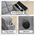 oaaktu Single Modern Comfy Upholstered Chaise Lounge Sofa Chair - Image 5