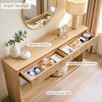 OKD 63" Fluted Console Table for Entryway, Modern Entryway Table - Image 5