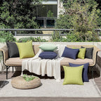 MIULEE Pack of 2 Decorative Outdoor Solid Waterproof Throw Pillow Covers Faux - Image 6