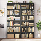 FOTOSOK 6-Tier Open Bookcase and Bookshelf, Freestanding Display Storage - Image 2