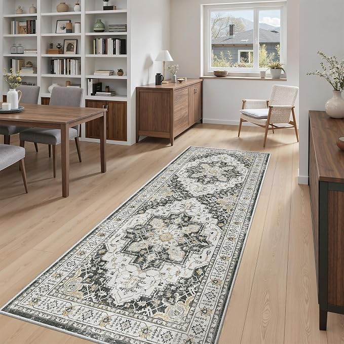 Madane Hallway Runner 3x8, Kitchen Rugs Washable Entry Rug, Soft Low-Pile - Image 2