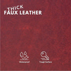 Faux Leather Fabric, Thick Durable Synthetic Repholstery Leather Vinyl - Image 2