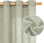 95 Inches Long Sheer Linen Curtains - Image 2