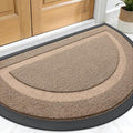 OLANLY Half Circle Front Door Mat Outside 29.5x17 All-Season Rubber Doormat | by OLANLY