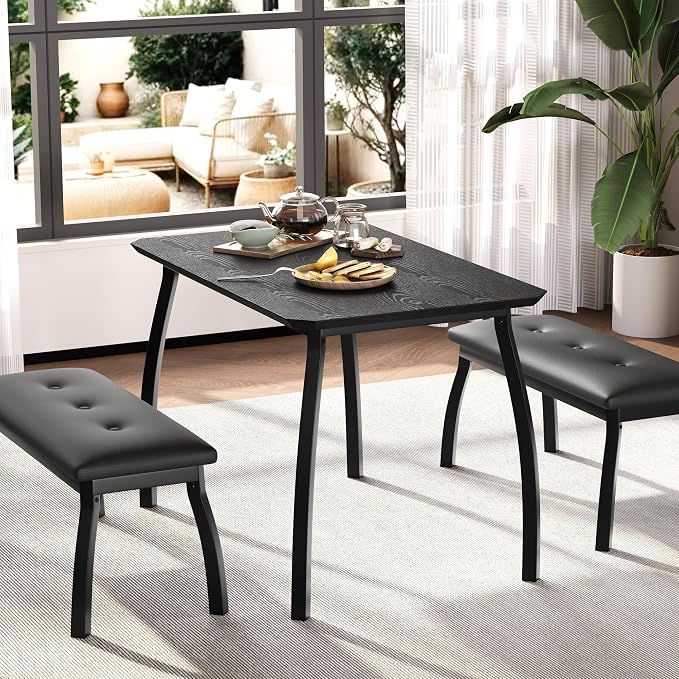 Dining Table for 4, 3-Piece Kitchen Table Set for 4 - Image 8