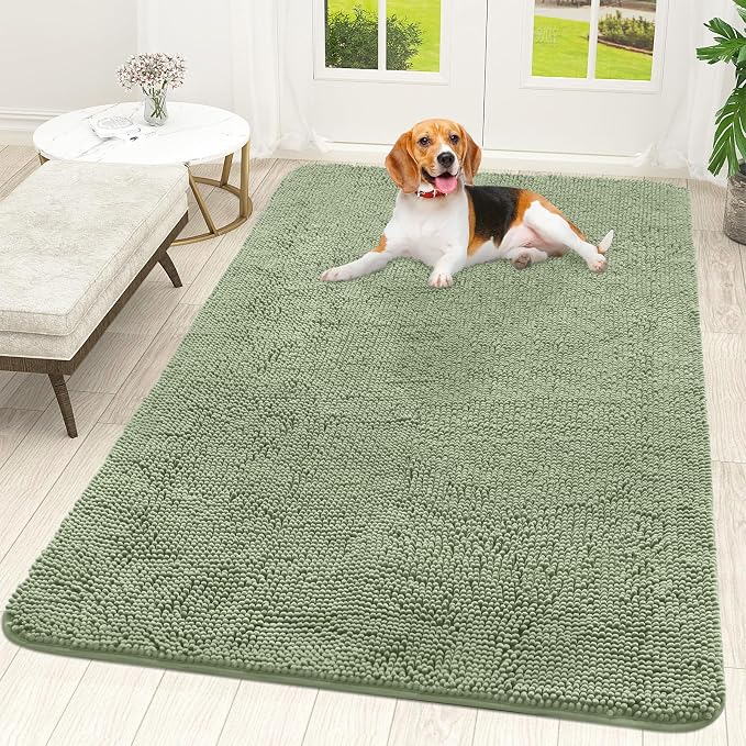 OLANLY Dog Door Mat for Muddy Paws 70x46, Super Absorbent Chenille Mud Mat | by OLANLY