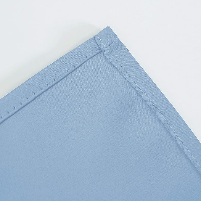 Blackout Curtains 52 x 45 inch/Sky Blue Curtains Set of 2 Panels/Thermal - Image 8