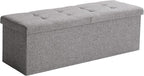 45.3 Inches Foldable Seat Footrest Shoe Bench End of Bed Storage - Image 8