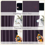100% Blackout Curtains 102 Inch Length 2 Panels Set - Image 5