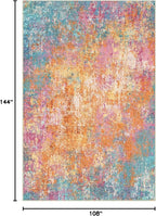 RELEANY Washable 9'x12' Abstract Area Rug - Image 2