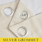 NICETOWN 100% Blackout Linen Texture Curtains 90" Long, Thermal Insulated Full - Image 6