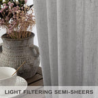 Grey Linen Curtains 63 Inch Length - Image 4