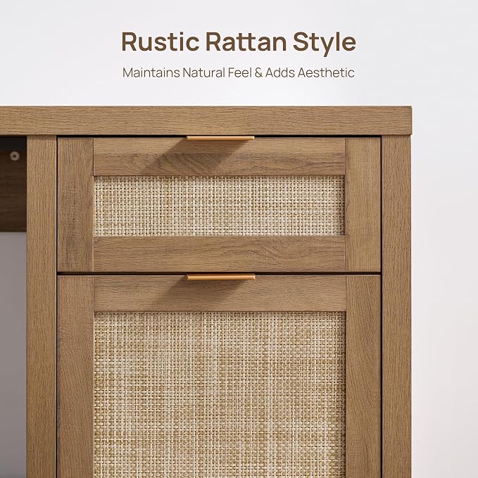 SICOTAS Rattan Executive Desk - Image 5