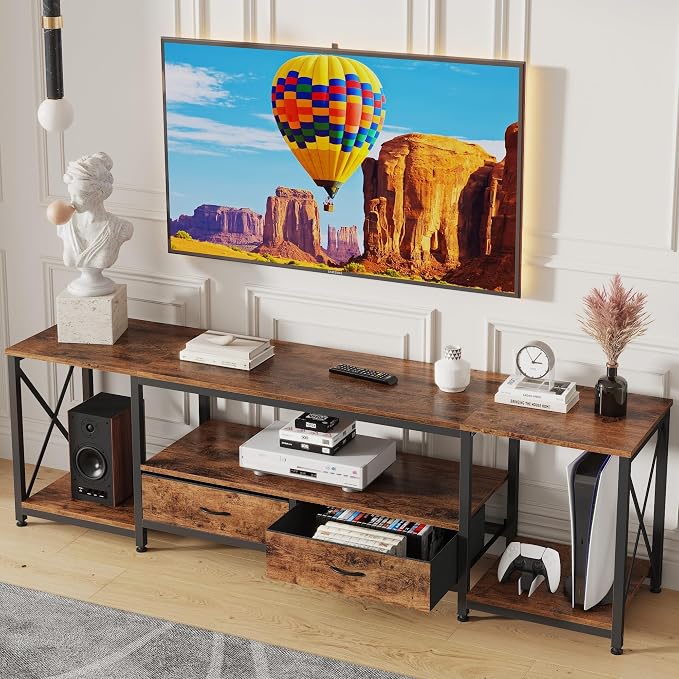 GYIIYUO TV Stand with Fabric Drawer by GYIIYUO