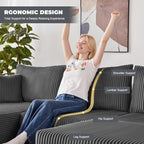 Weture 108” Modular Sectional Couches, Modern Modular U-Shape Sofa - Image 7