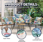 8Pcs Patio Cushion Covers, Outdoor Stretch Cushion Covers, Washable | Stretch - Image 3