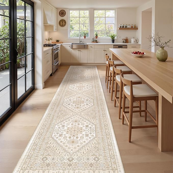 2'6 x 14' Runner Rug Non Slip, Washable Kitchen Rugs, Living Room, Extra Long - Image 3
