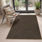 Lahome Enfys Modern Geometric Outdoor Easy Jute Rug, 3x5 Indoor Outdoor Rugs by Lahome