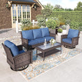 HERA'S HOUSE Patio Furniture Set, High Back Swivel Outdoor Chair by HERASHOUSE