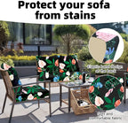8Pcs Outdoor Cushion Covers, Elastic Patio Cushion Covers | Washable, - Image 3