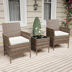 GarveeLife 3 Piece Patio Furniture Set, Rattan Outdoor Furniture - Image 6