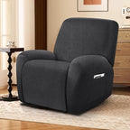 ANARACHON Leather Look Recliner Chair Covers, 4-Pieces Stretch Recliner Cover - Image 6