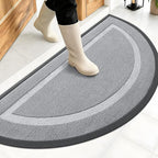 OLANLY Half Circle Front Door Mat Outside 47x23 All-Season Rubber Doormat | Ash by OLANLY