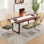 Zesthouse Natural Rattan Dining Chairs Set of 6, Mid Century Modern Dining by Zesthouse