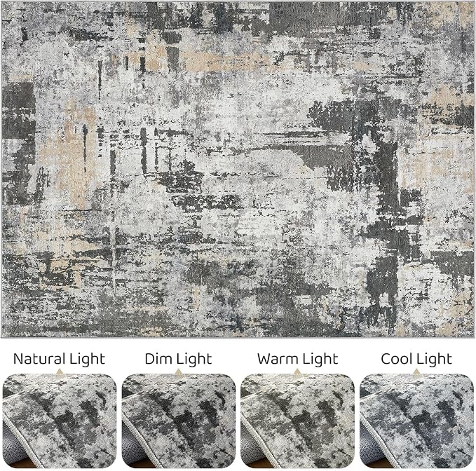 LOONGRUG 10x14 Area Rugs Washable Large Neutral Modern Living Room Rug | - Image 9