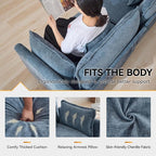 111'' Sectional Cloud Deep Seat Couch, Modern Comfy Chenille L Shaped Sectional - Image 4