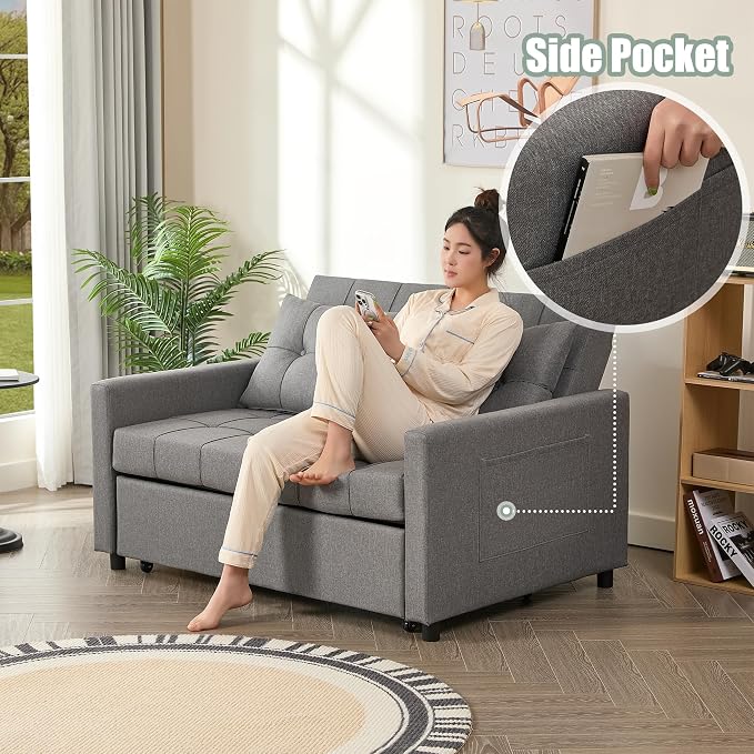 GOSUHI 52" Sleeper Sofa with Pull-Out Bed, 3-in-1 Convertible Sofa Bed - Image 7
