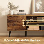 SUPERJARE TV Stand for 55 Inch TV, Entertainment Center - Image 4