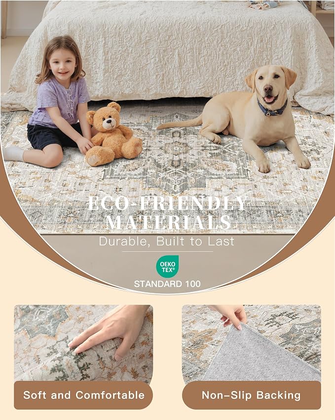 Madane Washable Runner Rugs 2x12 Long - Image 5