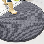 OLANLY Half Circle Front Door Mat 47x32, Waterproof Heavy-Duty Doormat | Grey by OLANLY
