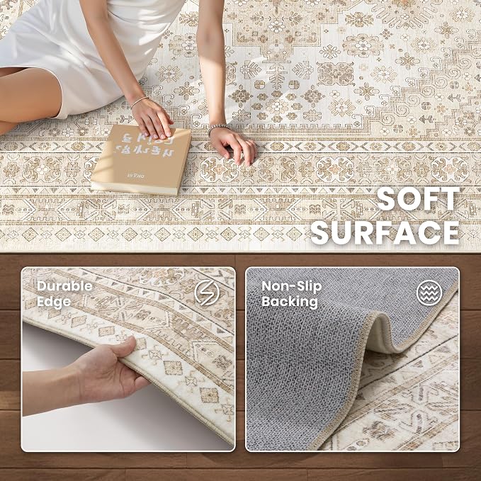 2x8 Runner Rug Non Slip, Washable Hallway Runner Rug, Nursery Room, Soft Runner - Image 7