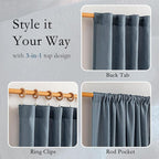 MYSKY HOME Extra Long Sheer Curtains Farmhouse, Sliding Door Curtain - Image 3