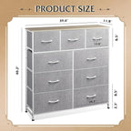 WLIVE 9-Drawer Dresser, Fabric Storage Tower - Image 3