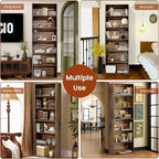 GRUSIGN 71" Tall 6-Tier Bookshelf, Large Open Display Bookcase - Image 9