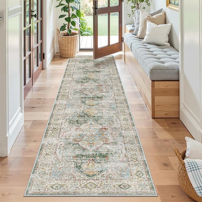 Madane Hallway Runner Rug 2x8 Washable Kitchen Rugs Non-Slip, Soft Ultra-Thin by Madane