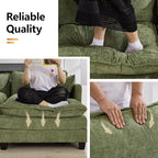 76'' Cloud Deep Seat Loveseat Sofa, Upholstered Chenille Modular 2-Seats - Image 5