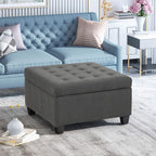 Christopher Knight Home Hedda Tufted Fabric Storage Ottoman - Image 2