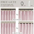 Light Pink Linen Pinch Pleat Curtains 84 Inch Length 2 Panels Set 40x84 | - Image 5