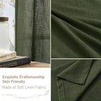 Small Linen Curtains 30 Inch Length, Semi Sheer Short Window Curtains Light - Image 6