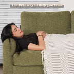 EASE MOOSE 70.6" Modern Deep Seat Loveseat Couch, Soft Chenille Sofa - Image 5