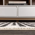 JONATHAN Y Khalil Modern Berber Stripe Cream/Black Indoor Area Rug, Contemporary - Image 7