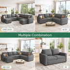 HONBAY Modular Sectional Sleeper Sofa Bed, Sectional Couch - Image 4