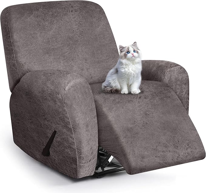 ANARACHON Leather Look Recliner Chair Covers, 4-Pieces Stretch Recliner Cover by ANARACHON