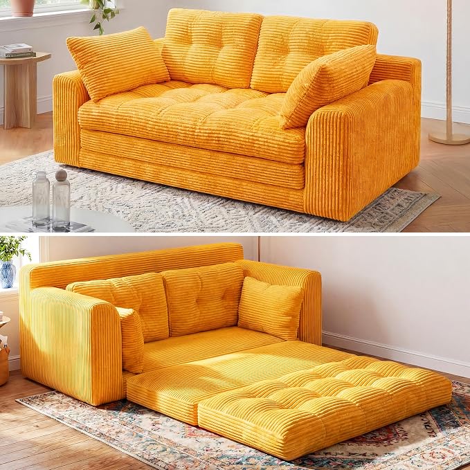 Homkdom Convertible Loveseat Sleeper, Space-Saving Folding Sofa Bed by ElevateYourHome%EF%BC%8CEnhanceEver