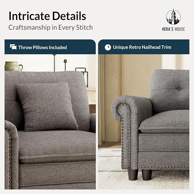 HERA'S HOUSE 3 Pieces Modular Sectional Sofa Sets, Oversized Couch Set - Image 7